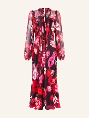Phase Eight Sukienka Z Kokardą Eleni Z Mieszanki Materiałów rot