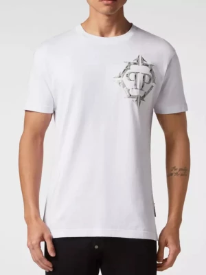 Philipp Plein Biały t-shirt z logo rozmiar