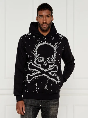 Philipp Plein Bluza Skull&Bones | Regular Fit czarny