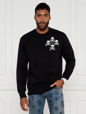 Philipp Plein Bluza Skull&Bones | Regular Fit czarny