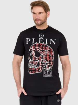 PHILIPP PLEIN Czarny męski t-shirt skull, Rozmiar L