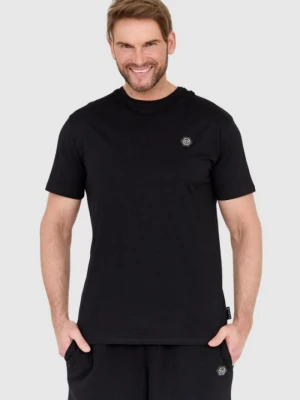 PHILIPP PLEIN Czarny męski t-shirt z wężem na plecach z dżetów, Rozmiar 3XL
