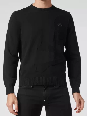 Philipp Plein Czarny sweter Skull & Bones