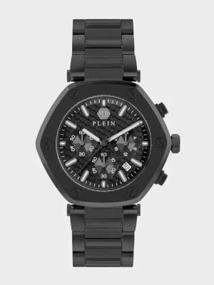 Philipp Plein Czarny zegarek Hexagon Chrono