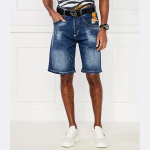 Philipp Plein Jeansowe szorty Formentera Fit Skull&Bones | Regular Fit