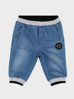 Philipp Plein Kids Jeansowe spodenki Hexagon 0-3 lat rozmiar 12/18 MC