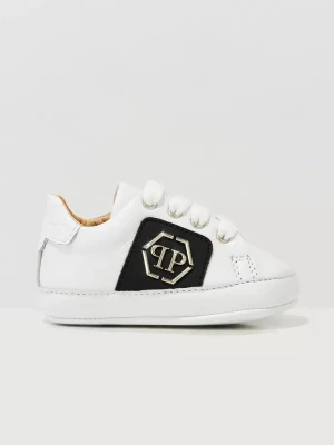 Philipp Plein Kids Skórzane trampki z logo 0-2 lat rozmiar