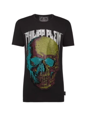 Philipp Plein, Koszulka z motywem czaszki i Plein Black, male,