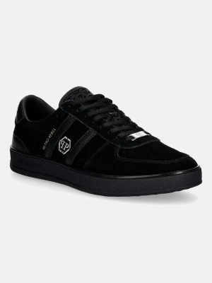 Philipp Plein Lo-Top Sneaker Retro Rebel sneakersy męskie zamszowe czarny