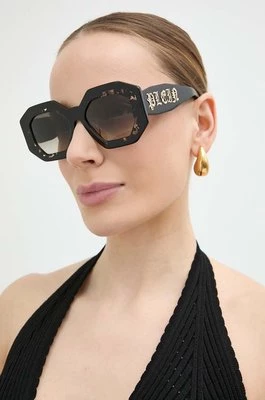 Philipp Plein okulary przeciwsłoneczne damskie kolor czarny SPP098M_530700