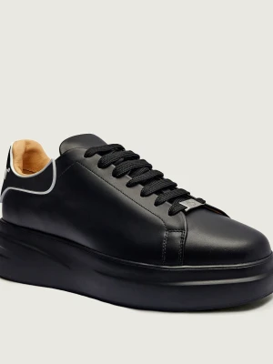 Philipp Plein Skórzane sneakersy Lo-Top czarny