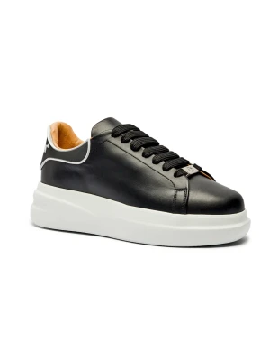 Philipp Plein Skórzane sneakersy Lo-Top czarny