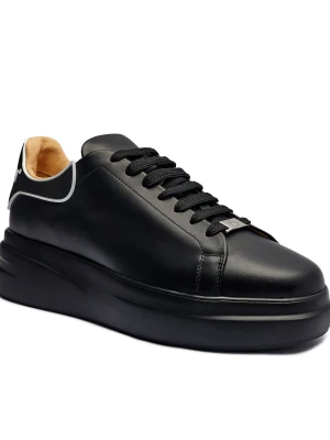 Philipp Plein Skórzane sneakersy Lo-Top czarny