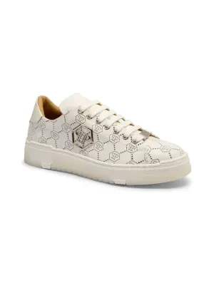 Philipp Plein Skórzane sneakersy Low Top Monogram