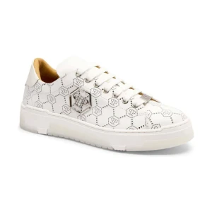 Philipp Plein Skórzane sneakersy Low Top Monogram