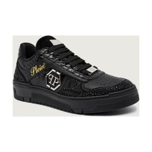 Philipp Plein Skórzane sneakersy Mix Strass Cocco