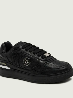 Philipp Plein Skórzane sneakersy Pit - $top czarny