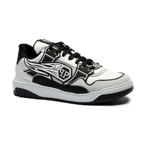 Philipp Plein Skórzane sneakersy Strass Hexagon