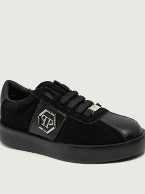 Philipp Plein Sneakersy Hexagon | zamsz | z dodatkiem skóry czarny