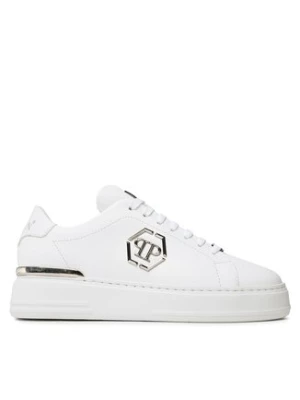PHILIPP PLEIN Sneakersy Leather Lo-Top Sneaker FABS USC0379 PLE075N Biały