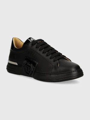 Philipp Plein sneakersy skórzane Hexagon Phantom Kicks kolor czarny USC0565 PLE025N 0202
