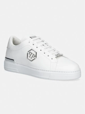 Philipp Plein sneakersy skórzane Leather Lo-Top Hexagon