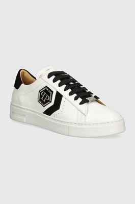 Philipp Plein sneakersy skórzane Lo-Top Arrow Force kolor biały MSC3998 PLE005N 0102