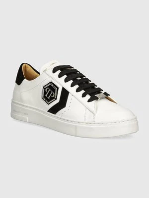 Philipp Plein sneakersy skórzane Lo-Top Arrow Force kolor biały MSC3998 PLE005N 0102