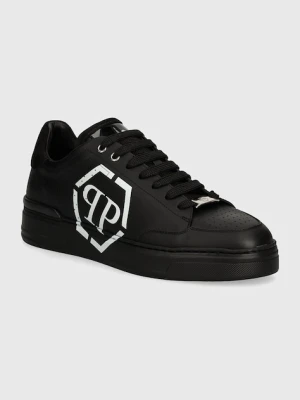 Philipp Plein sneakersy skórzane Lo-Top Hexagon