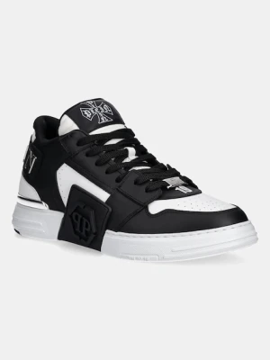 Philipp Plein sneakersy skórzane Lo-Top męskie kolor czarny USC0824.PLE075N.0102