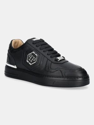 Philipp Plein sneakersy skórzane Low Top męskie kolor czarny USC0757.PLE075.0202