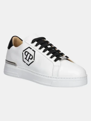 Philipp Plein sneakersy skórzane Nappa Lo-Top Hexagon kolor biały USC0692 PLE075N 02