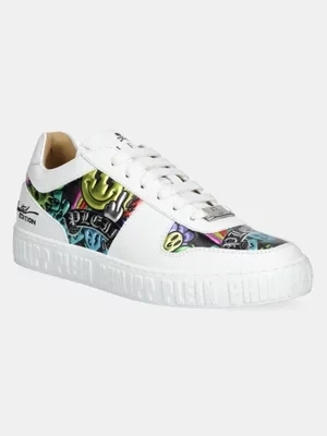 Philipp Plein sneakersy skórzane Nappa Lo-Top Smile kolor biały USC0663 PLE010N 01