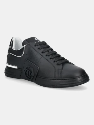Philipp Plein sneakersy skórzane Phantom Kicks męskie kolor czarny USC0775.PLE005N.0202