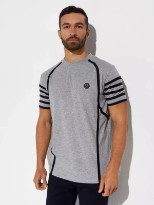 Zdjęcie produktu Philipp Plein Szary t-shirt z czaszką na plecach