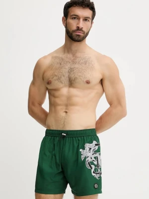 Philipp Plein szorty kąpielowe kolor zielony PM25MBM01