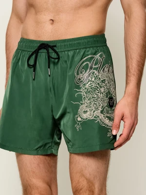 Philipp Plein Szorty kąpielowe | Regular Fit zielony