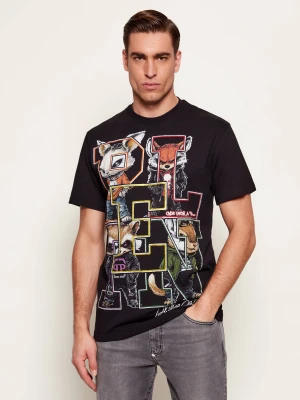 Philipp Plein T-shirt College Animals Outline | Regular Fit czarny