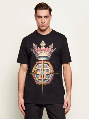 Philipp Plein T-shirt Crown Hexagon | Regular Fit czarny