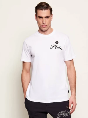 Philipp Plein T-shirt Embossed Signature | Regular Fit biały