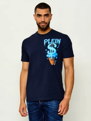 Philipp Plein T-shirt Ice Cream Dollar | Regular Fit granatowy