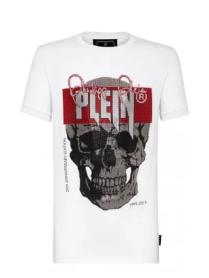 Philipp Plein, T-shirt Platinum Cut na szyi White, male,