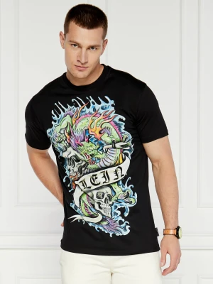 Philipp Plein T-shirt Tattoo | Regular Fit czarny