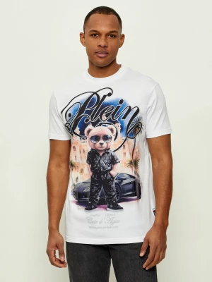 Philipp Plein T-shirt Teddy Racing | Regular Fit biały