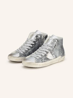 Philippe Model Wysokie Sneakersy silber