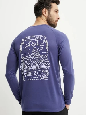 Picture longsleeve Maribo kolor fioletowy z nadrukiem MTS1256