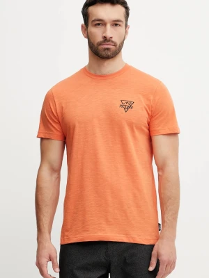 Picture t-shirt bawełniany Adak pomarańczowy