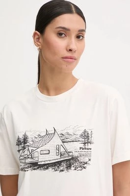 Picture t-shirt bawełniany D&S Boathouse męski kolor beżowy z nadrukiem MTS1190