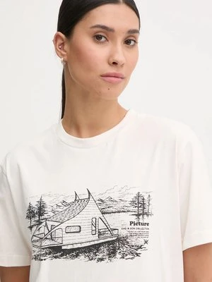 Picture t-shirt bawełniany D&S Boathouse męski kolor beżowy z nadrukiem MTS1190