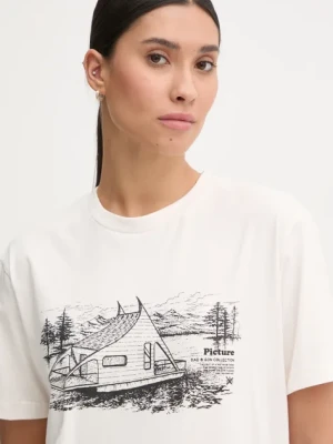 Picture t-shirt bawełniany D&S Boathouse męski kolor beżowy z nadrukiem MTS1190